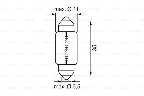Bulb, licence plate light (1 987 301 502)