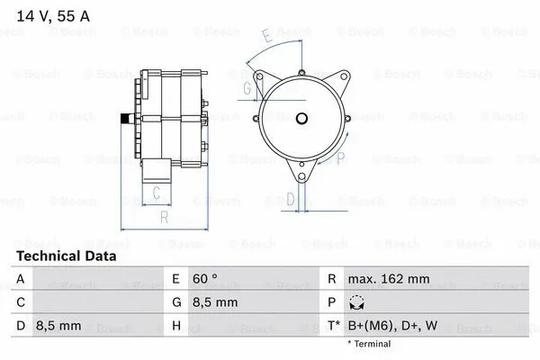 Alternator (0 986 031 270)