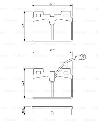 Brake Pad Set, disc brake (0 986 468 451)