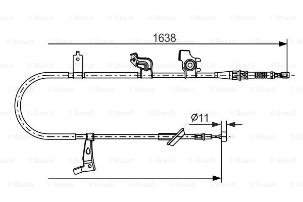 Cable Pull, parking brake (1 987 482 465)