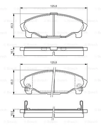 Brake Pad Set, disc brake (0 986 424 590)