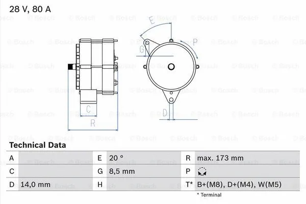 Alternator (0 986 037 760)