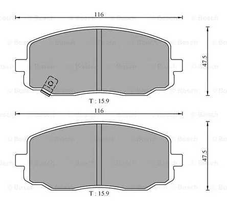 Brake Pad Set, disc brake (0 986 AB3 057)