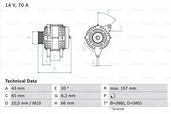 Alternator (0 986 038 740)