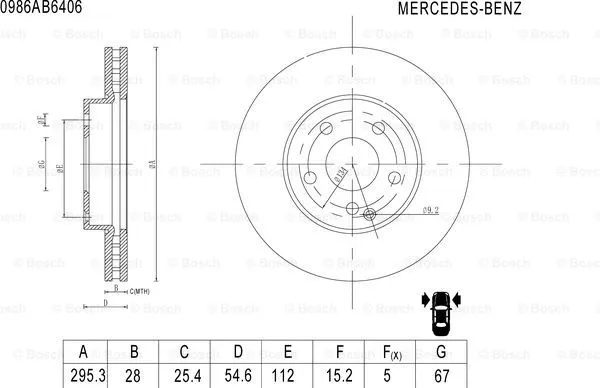 Brake Disc (0 986 AB6 406)