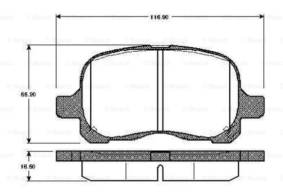 Brake Pad Set, disc brake (0 986 TB2 326)