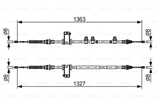 Cable Pull, parking brake (1 987 482 453)