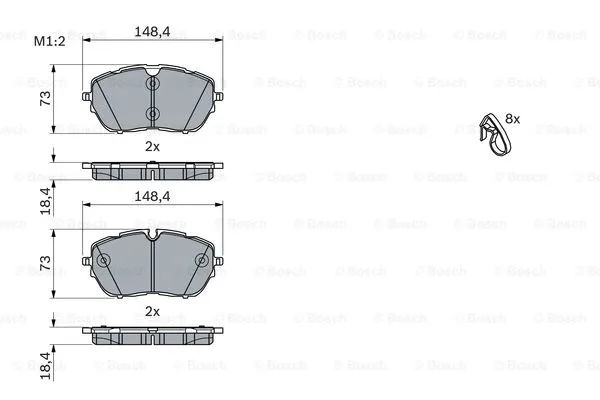 Brake Pad Set, disc brake (0 986 494 946)