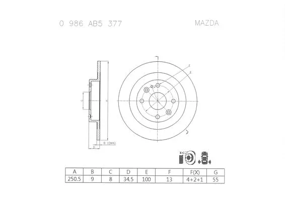 Brake Disc (0 986 AB5 377)