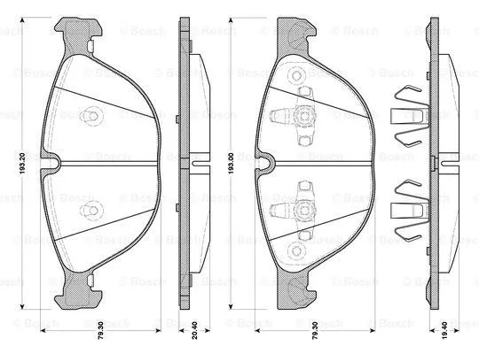 Brake Pad Set, disc brake (0 986 TB3 077)