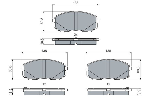 Brake Pad Set, disc brake (0 986 460 077)