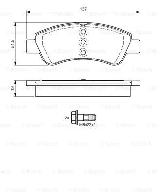Brake Pad Set, disc brake (0 986 495 051)