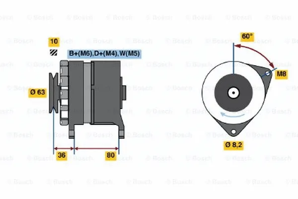 Alternator (0 986 036 041)