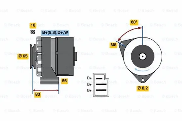 Alternator (0 986 033 870)