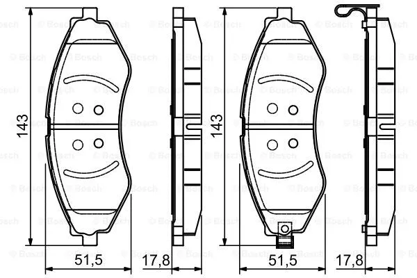 Brake Pad Set, disc brake (0 986 495 116)