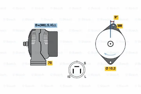 Alternator (0 986 043 001)