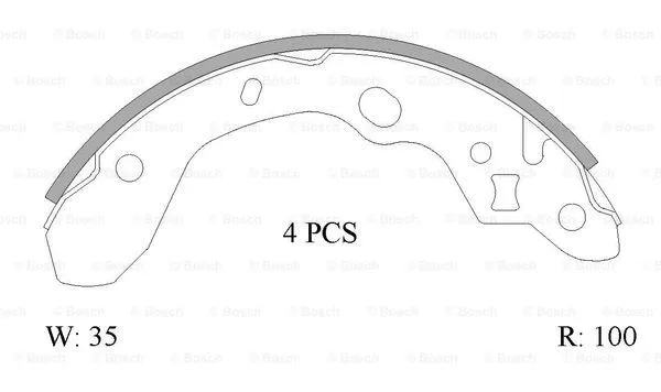 Brake Shoe Set (0 986 AB0 919)