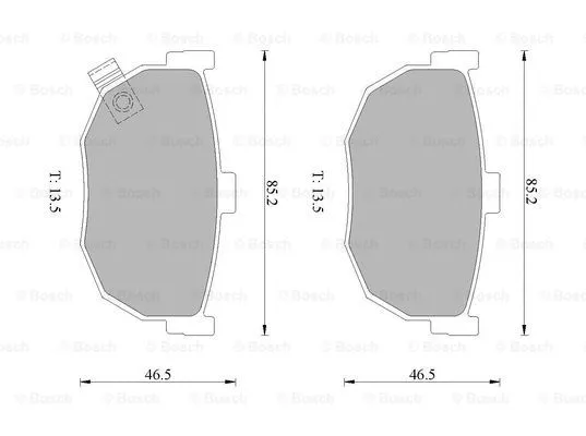 Brake Pad Set, disc brake (0 986 505 724)
