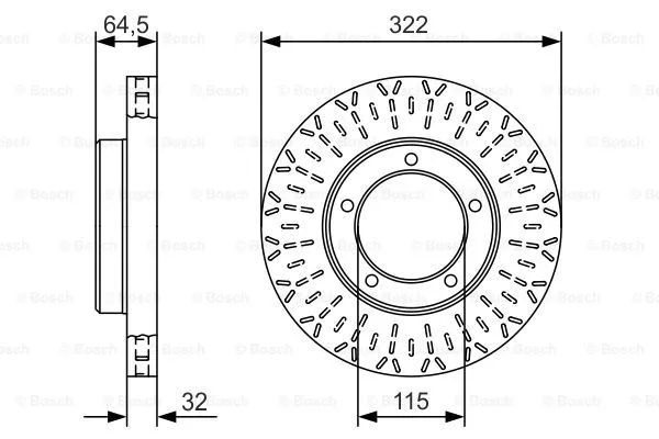 Brake Disc (0 986 479 A64)