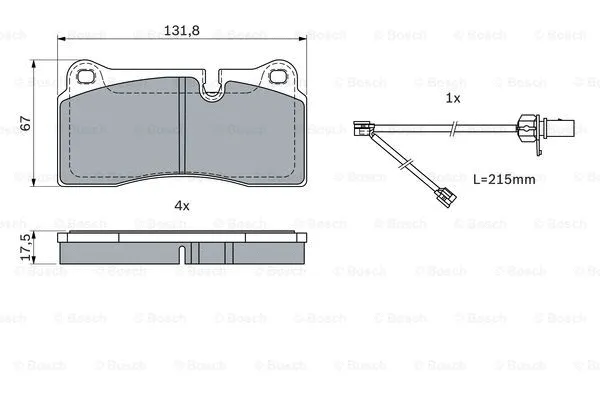 Brake Pad Set, disc brake (0 986 424 061)