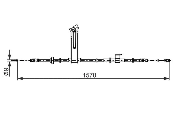 Cable Pull, parking brake (1 987 482 833)