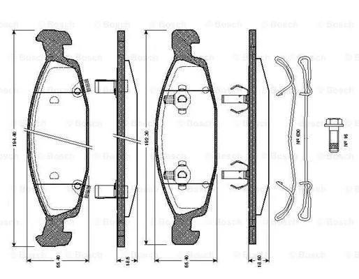 Brake Pad Set, disc brake (0 986 TB2 365)
