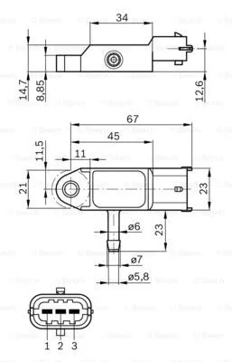 Sensor, boost pressure