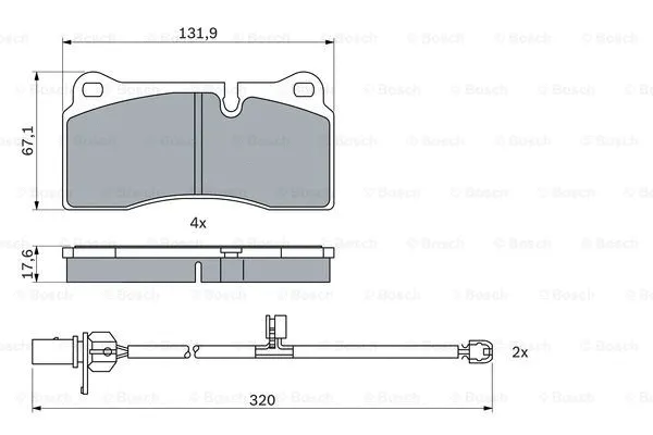Brake Pad Set, disc brake (0 986 424 873)