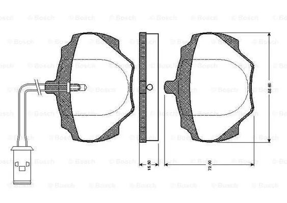 Brake Pad Set, disc brake (0 986 TB2 114)