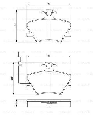 Brake Pad Set, disc brake (0 986 424 372)
