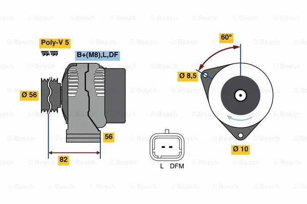 Alternator (0 986 080 780)