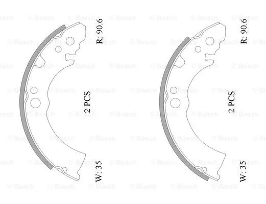 Brake Shoe Set (0 986 AB0 034)