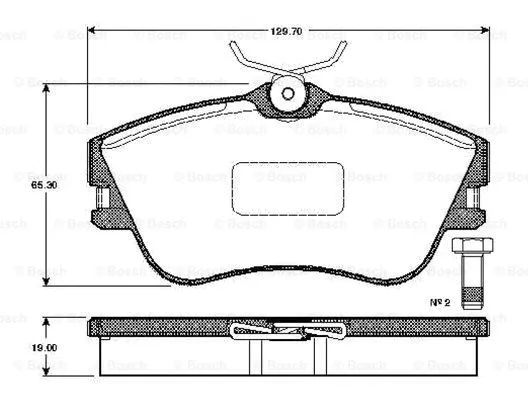 Brake Pad Set, disc brake (0 986 TB2 027)