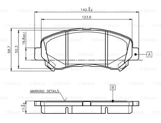 Brake Pad Set, disc brake (0 986 TB3 117)