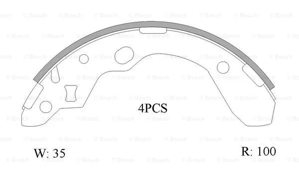 Brake Shoe Set (0 986 AB0 162)