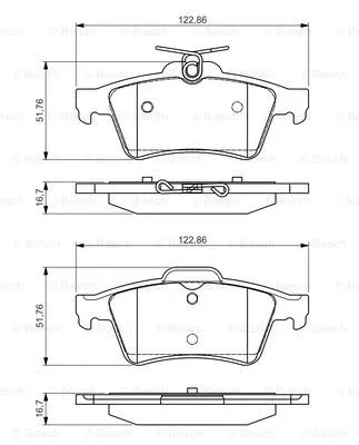 Brake Pad Set, disc brake (0 986 495 055)