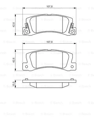 Brake Pad Set, disc brake (0 986 461 136)