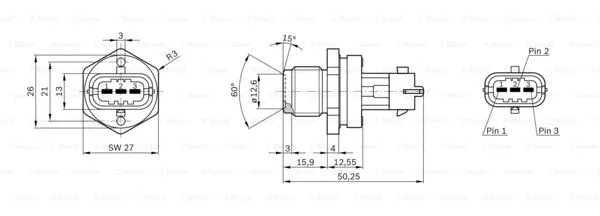 Sensor, fuel pressure
