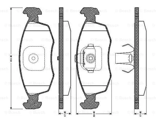 Brake Pad Set, disc brake (0 986 TB2 539)