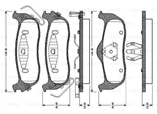 Brake Pad Set, disc brake (0 986 TB2 966)