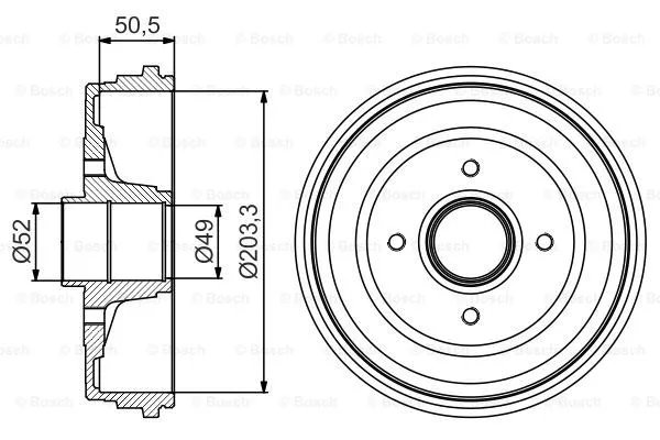 Brake Drum (0 986 477 206)