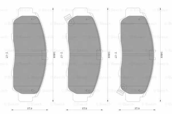 Brake Pad Set, disc brake (0 986 AB3 500)