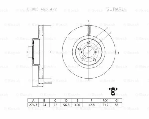 Brake Disc (0 986 AB5 472)