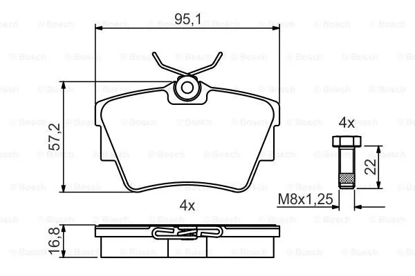 Brake Pad Set, disc brake (0 986 495 487)