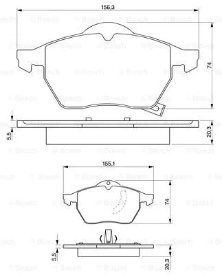 Brake Pad Set, disc brake (0 986 424 461)
