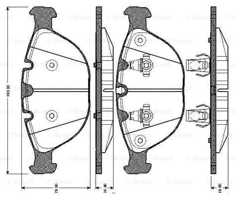 Brake Pad Set, disc brake (0 986 TB2 846)