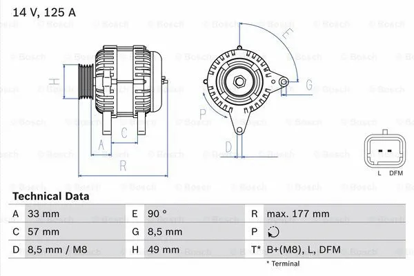 Alternator (0 986 080 270)