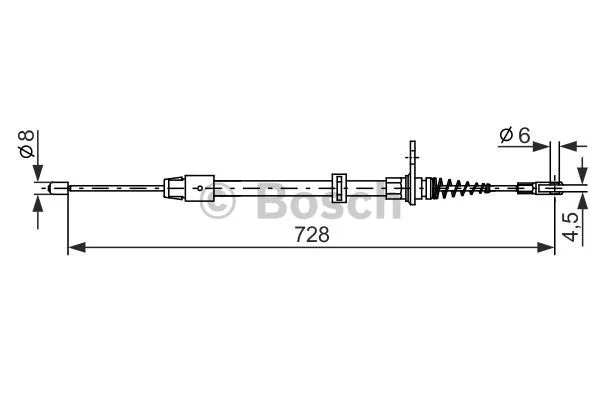 Cable Pull, parking brake (1 987 482 301)