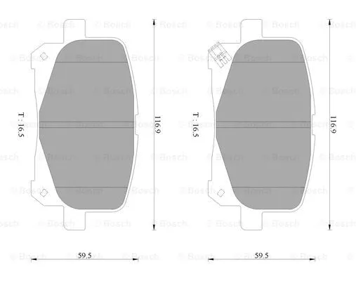Brake Pad Set, disc brake (0 986 AB2 360)