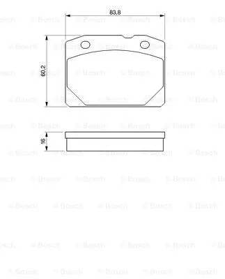 Brake Pad Set, disc brake (0 986 461 661)